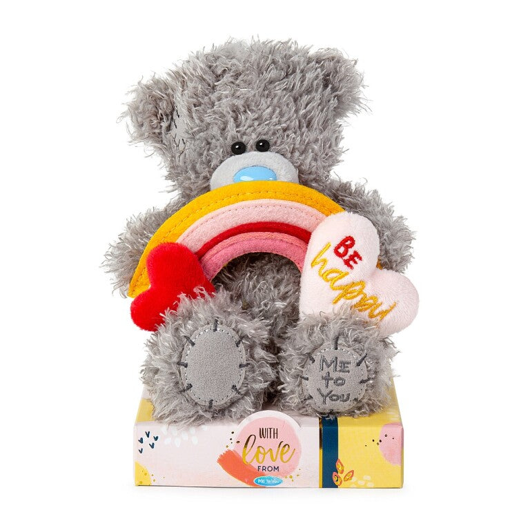 Me to You Tatty Teddy 'Be Happy' Bear Holding Rainbow
