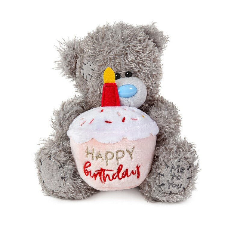 Me to You Tatty Teddy Happy Birthday Bear Holding Cupcake