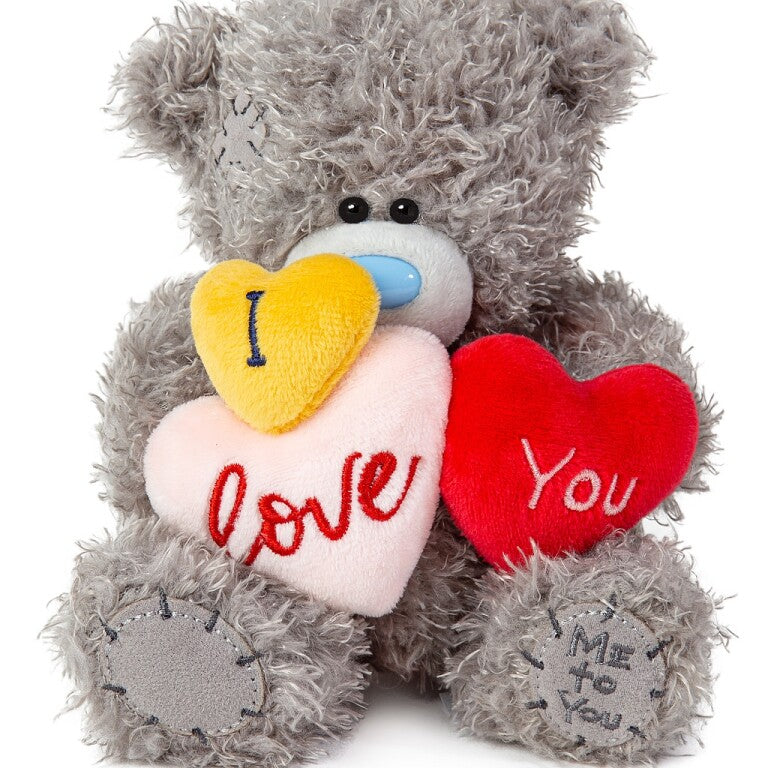 Me to You Tatty Teddy I Love You Bear Holding 3 Hearts