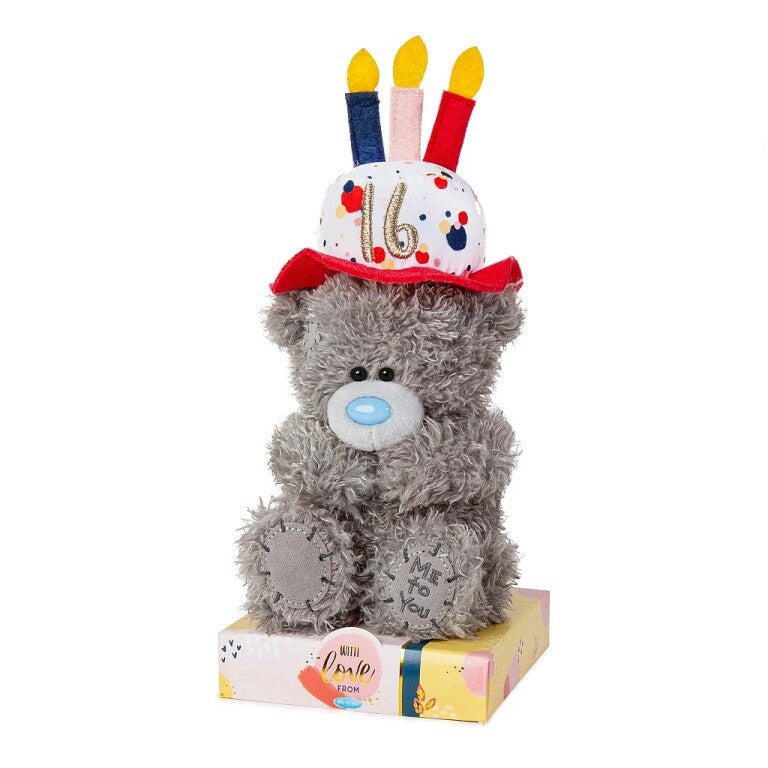 Me to You Tatty Teddy 16th Birthday Bear Wearing a Cupcake Hat