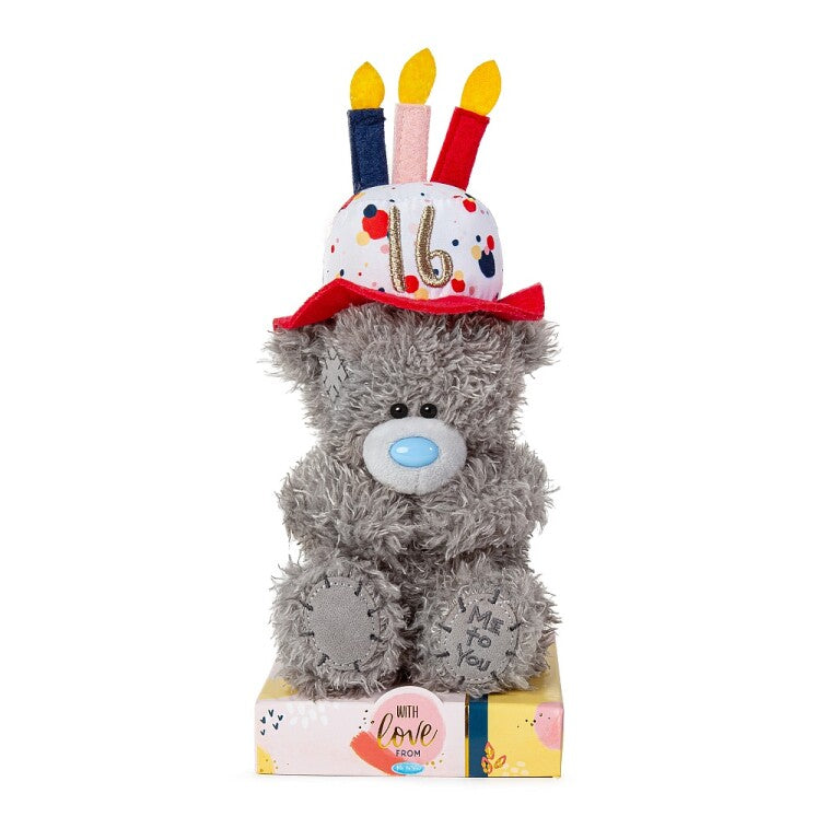 Me to You Tatty Teddy 16th Birthday Bear Wearing a Cupcake Hat