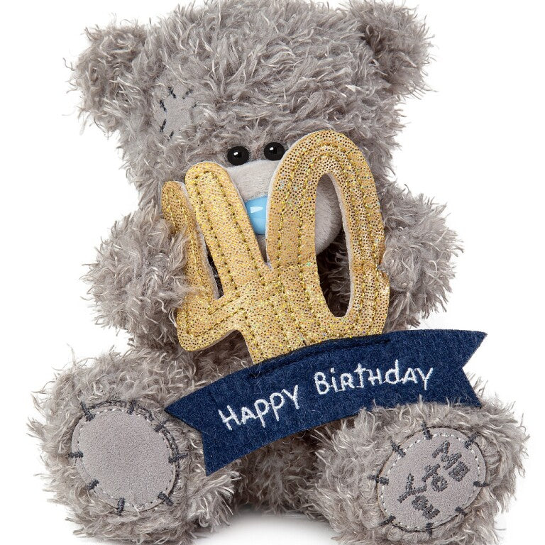 Me to You Tatty Teddy 40th Birthday Bear Holding a 40 Balloon