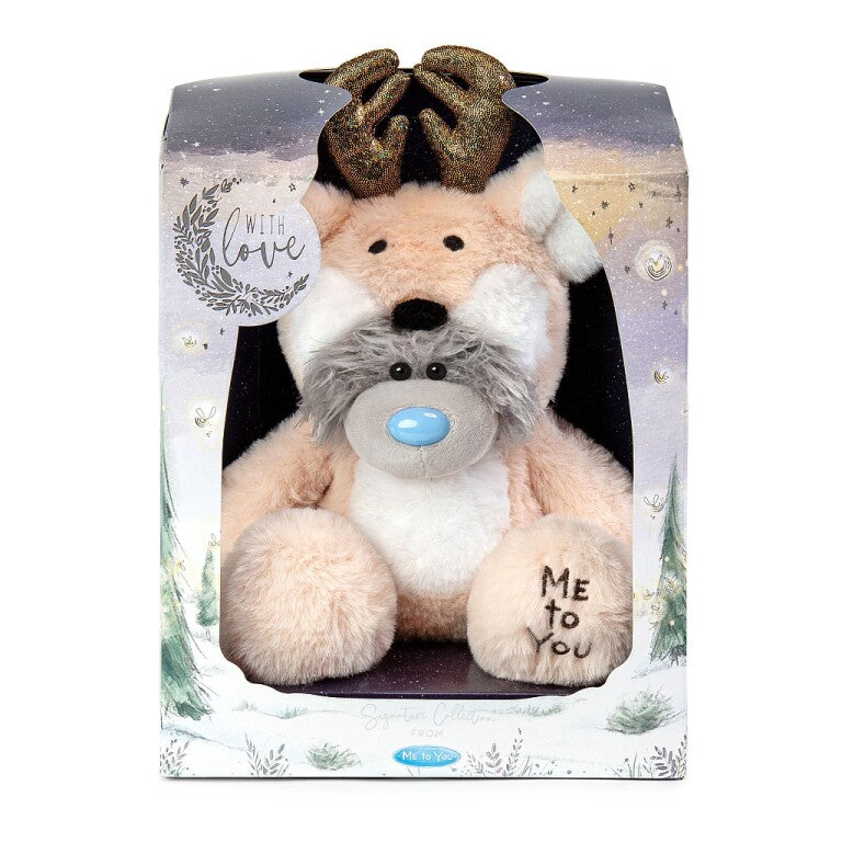 Me to You Tatty Teddy Bear Wearing Reindeer Costume in a Gift Box