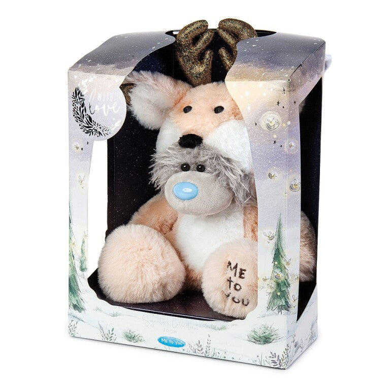 Me to You Tatty Teddy Bear Wearing Reindeer Costume in a Gift Box