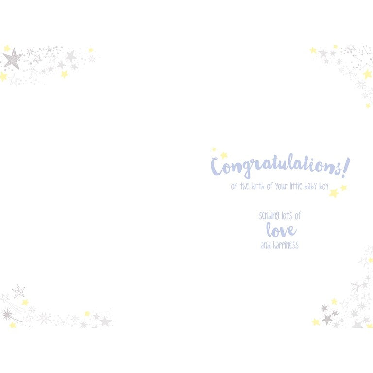 Tiny Tatty Teddy Baby Boy Welcome to The World Card