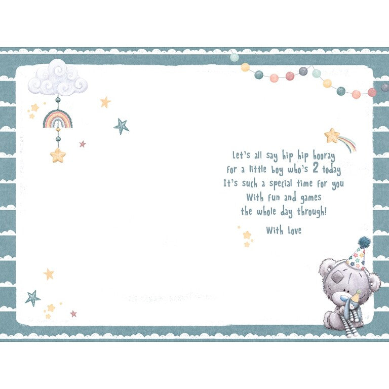 Tiny Tatty Teddy Son 2nd Birthday Card