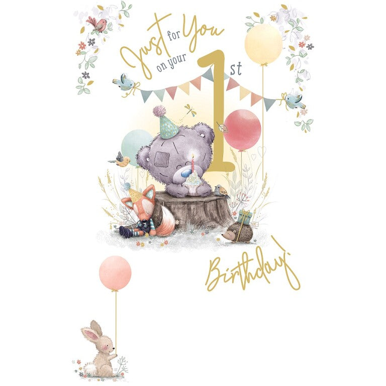 Tiny Tatty Teddy First Birthday Card