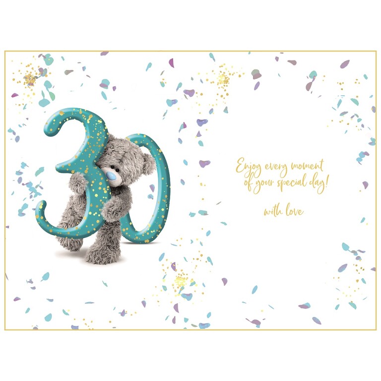 Me to You 30th Birthday Card Tatty Teddy Photo Finish Design