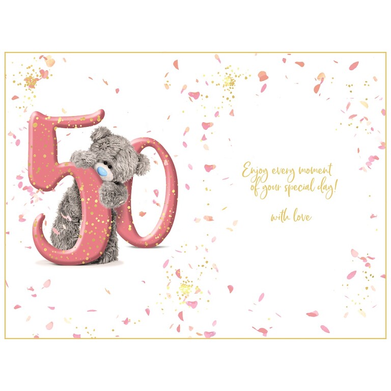 Me to You 50th Birthday Card Tatty Teddy Photo Finish Design