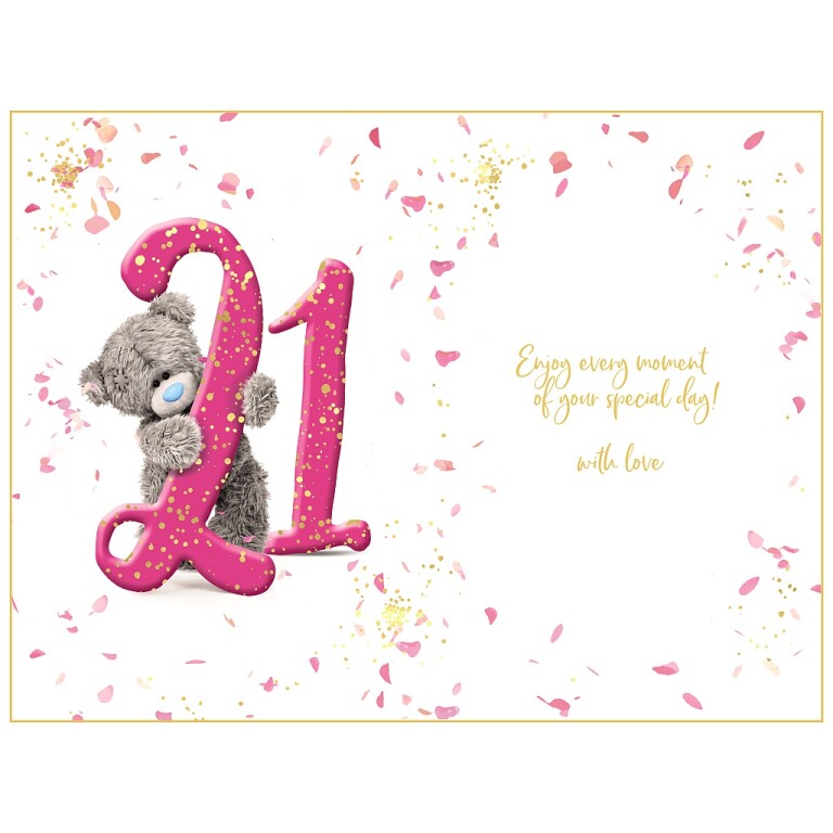 Me to You 21st Birthday Card Tatty Teddy Photo Finish Design
