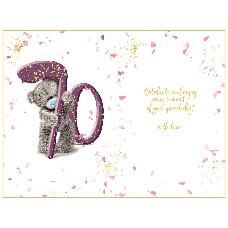 Me to You 70th Birthday Card Tatty Teddy Photo Finish Design