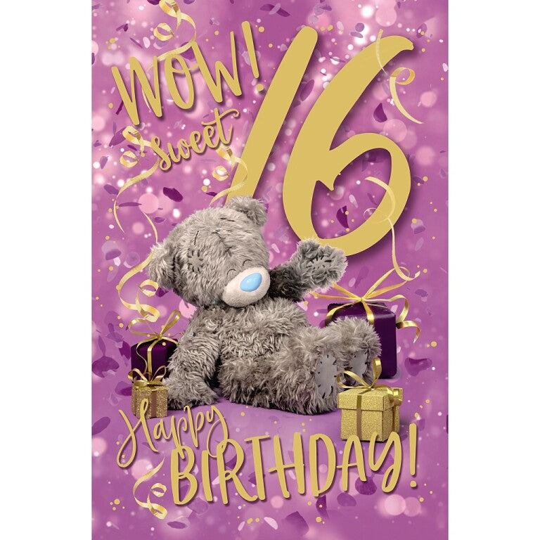 Me to You Tatty Teddy Age 16 Birthday Card, Wow! Sweet 16!