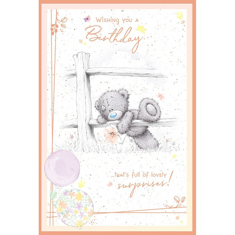 Me to You Birthday Card Tatty Teddy In a Meadow