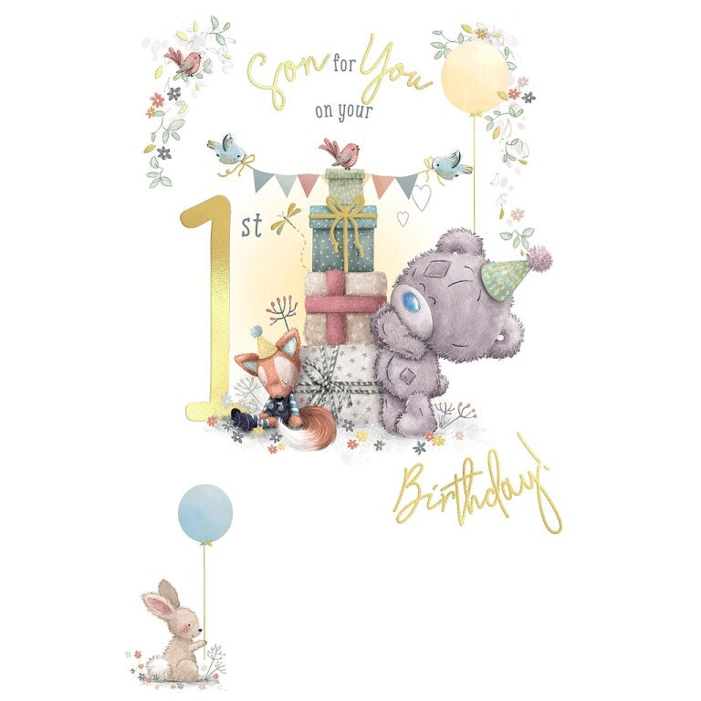 Tiny Tatty Teddy Son First Birthday Card