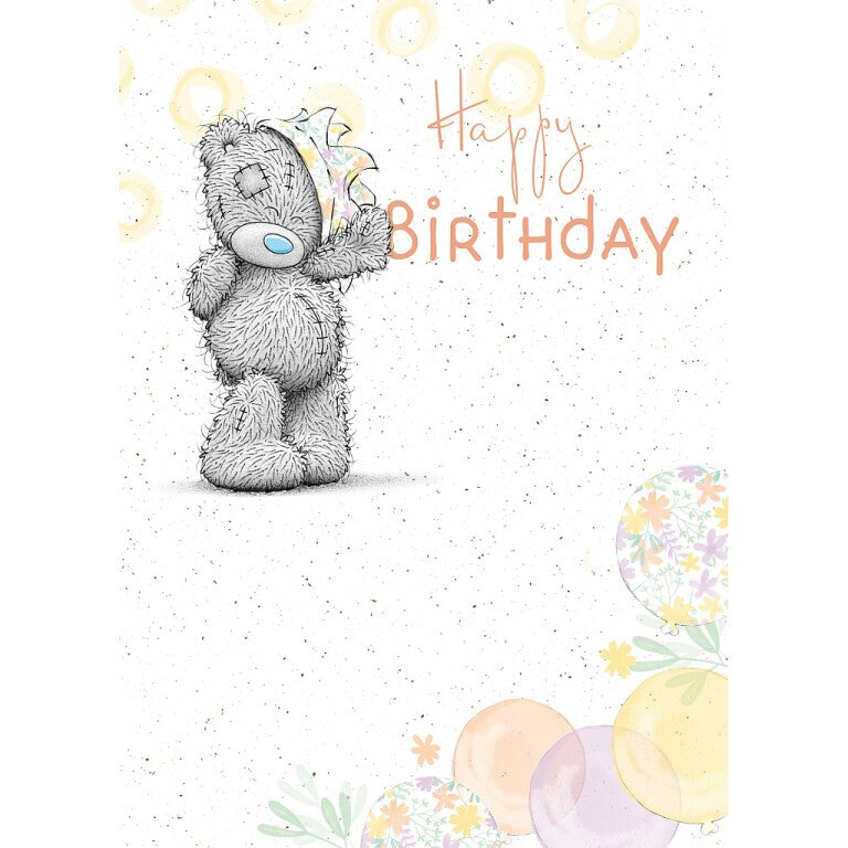 Me to You Tatty Teddy Birthday Card With Party Balloons