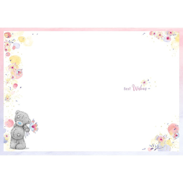 Me to You Get Well Card Tatty Teddy Holding Flower