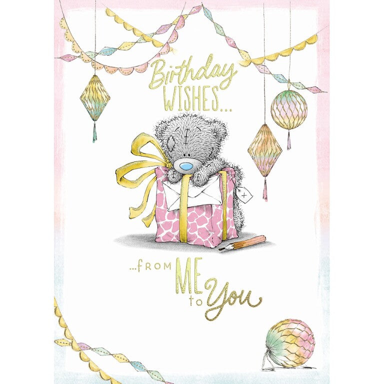 Me to You Birthday Card Tatty Teddy With Large Gift