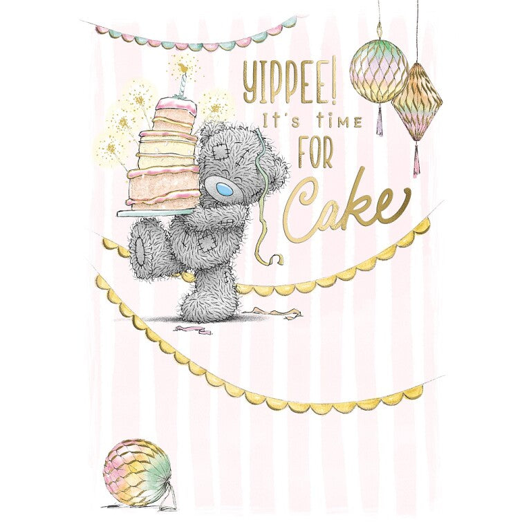 Me to You Birthday Card Tatty Teddy Carrying A Cake