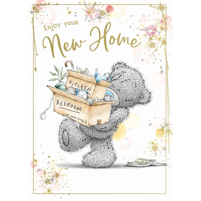 Me to You New Home Card Tatty Teddy Carrying Boxes