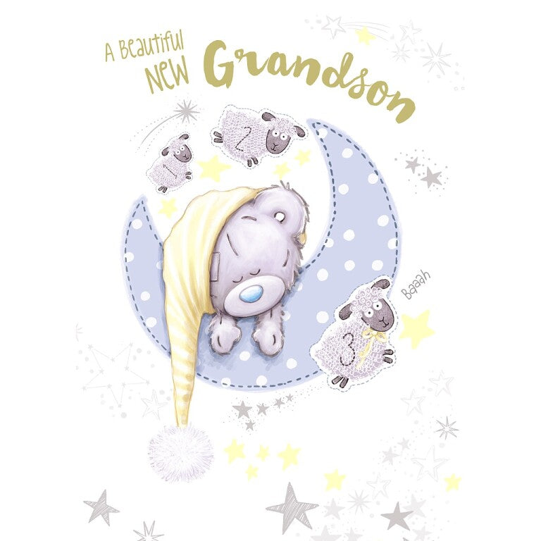 Tiny Tatty Teddy 'A Beautiful New Grandson' Card