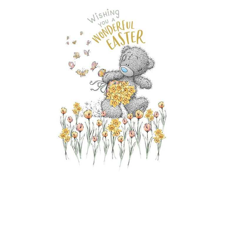 Me to You Easter Card, Tatty Teddy In Flower Meadow