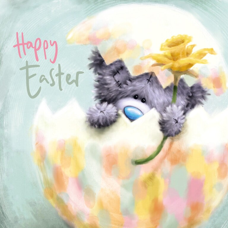 Me to You Softly Drawn Easter Card, Tatty Teddy In Easter Egg