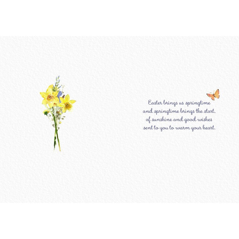 Wishing Well Studios Thinking Of You Easter Card, Daffodils Design