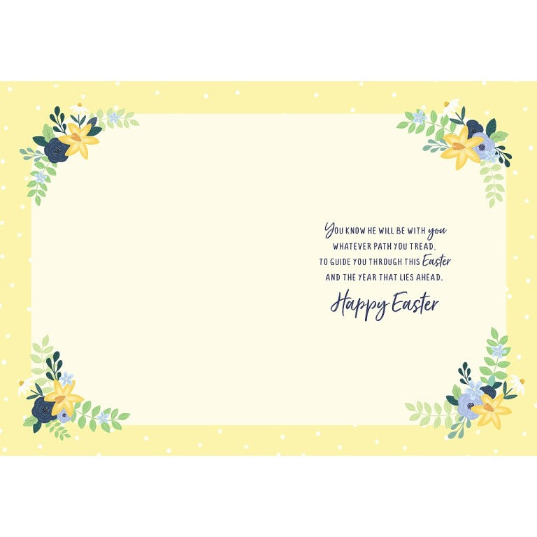 Wishing Well Studios Easter Card With Prayer, Floral Wreath And Candles