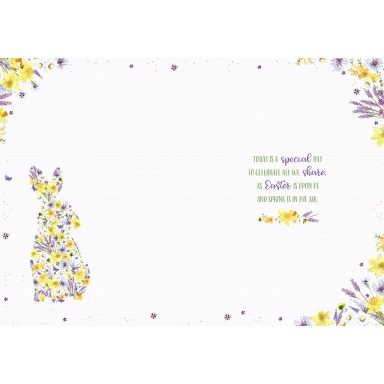 Wishing Well Studios Bunny And Butterflies Easter Card