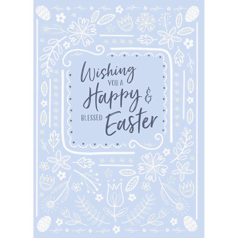 Wishing Well Studios Easter Card, Wishing You A Happy And Blessed Easter