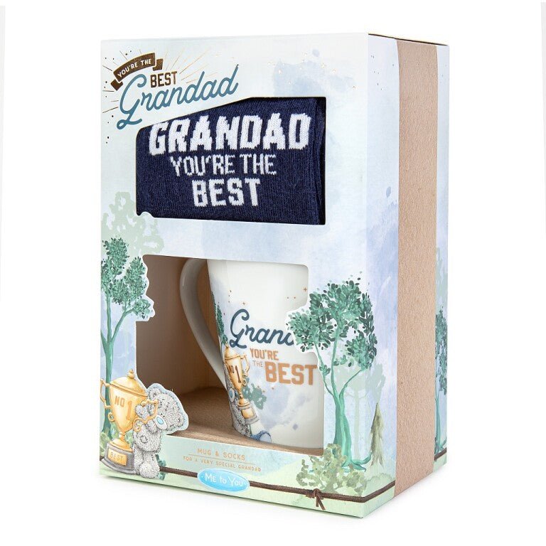 Tatty Teddy Father's Day 'Grandad You're The Best' Mug and Socks Gift Set