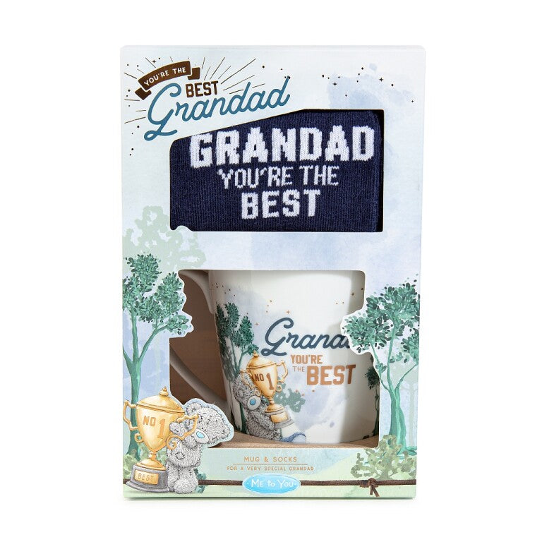 Tatty Teddy Father's Day 'Grandad You're The Best' Mug and Socks Gift Set