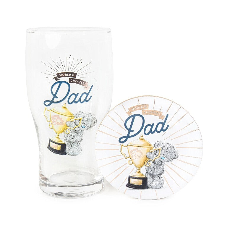 Tatty Teddy Father's Day Beer Glass & Coaster Gift Set