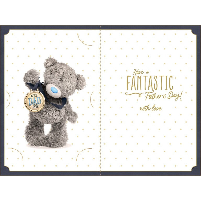 Me to You Luxury Keepsake 3D Father's Day Card, Tatty Teddy With Medal