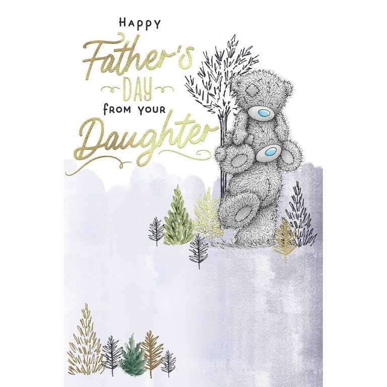 Me to You Father's Day Card From Your Daughter, Tatty Teddy Bear On Shoulders  6x9