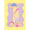 Fun Birthday Card For Girl's 1st Birthday, Birthday Card With Die-cut Detail And Neon Colours - Doodle Greeting Card by Hotchpotch London Size 5 x 7 inches