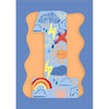 Fun Birthday Card For Boy's 1st Birthday, Birthday Card With Die-cut Detail And Neon Colours - Doodle Greeting Card by Hotchpotch London Size 5 x 7 inches