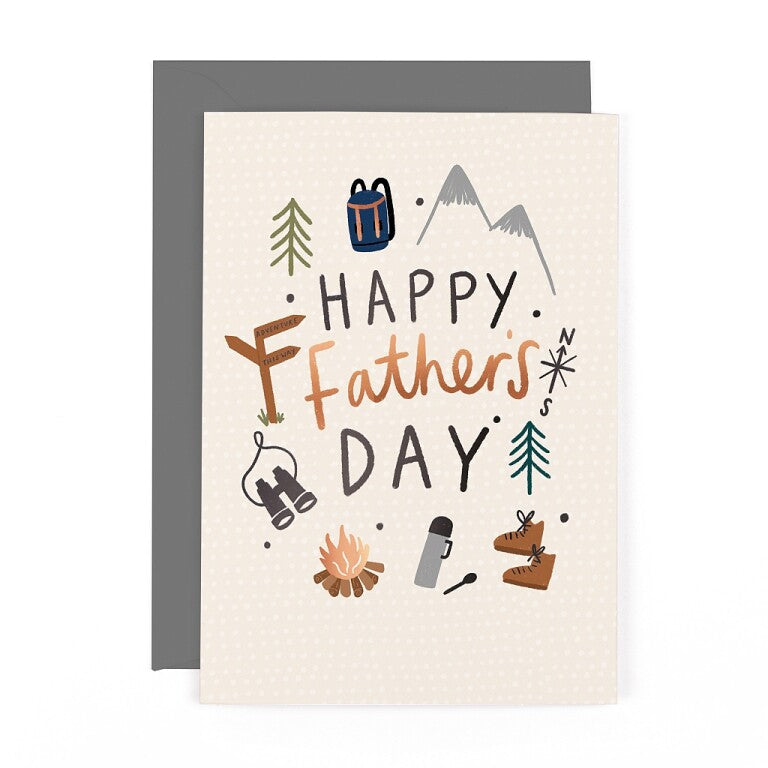Hotchpotch Father's Day Card For Dad, Camping Adventure Theme 5x7 inches