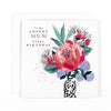 Beautiful Foiled Birthday Card For A Lovely Mum, Contemporary Floral Design - Frida Greeting Card by Hotchpotch London Size 6 x 6 inches