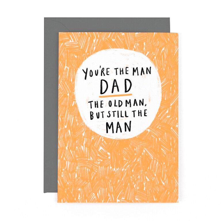 Hotchpotch Funny Father's Day Card For Dad, 'You're The Man' 5 x 7 inches