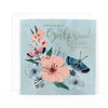 Luxury Birthday Card For Gorgeous Girlfriend With Satin Gold Foil Lettering And Stunning Artwork - Madeleine Collection by Hotchpotch London Size 6 x 6 inches