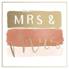 Luxury Mrs & Mrs Wedding Card With Satin Gold Foil Finish, LGBTQ+ Wedding Day Card  - Madeleine Collection by Hotchpotch London Size 6 x 6 inches