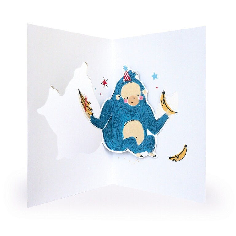 Cute 'Cheeky Monkey' Pop-Up Birthday Card For Nephew - Playground Collection By Hotchpotch London Size 5 x 7 inches
