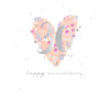 Stunning Pearl Wedding Anniversary Congratulations Card, Hand-Painted Floral Design With Silver Foil For 30-Year Anniversary - Primrose Hill Collection by Hotchpotch London Size 6 x 6 inches