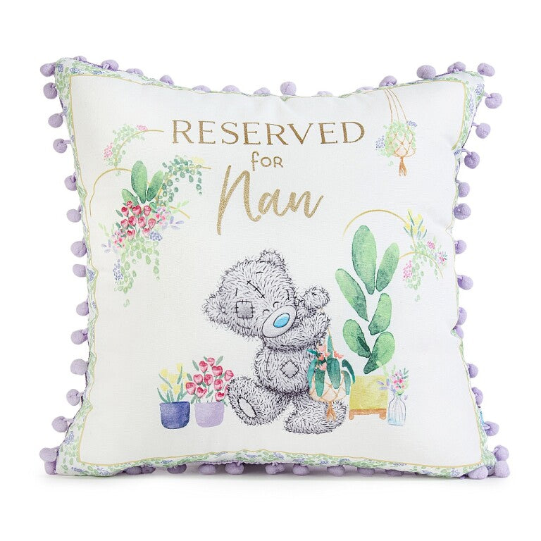 Me to You Tatty Teddy 'Nan' Cushion with Pom-Pom Trim - Official Mother's Day Collection