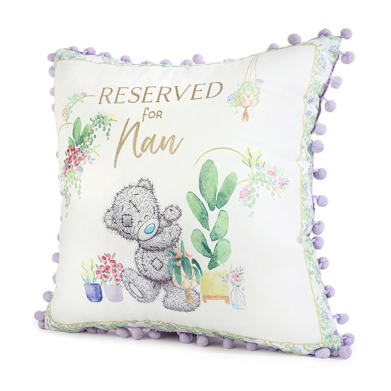 Me to You Tatty Teddy 'Nan' Cushion with Pom-Pom Trim - Official Mother's Day Collection