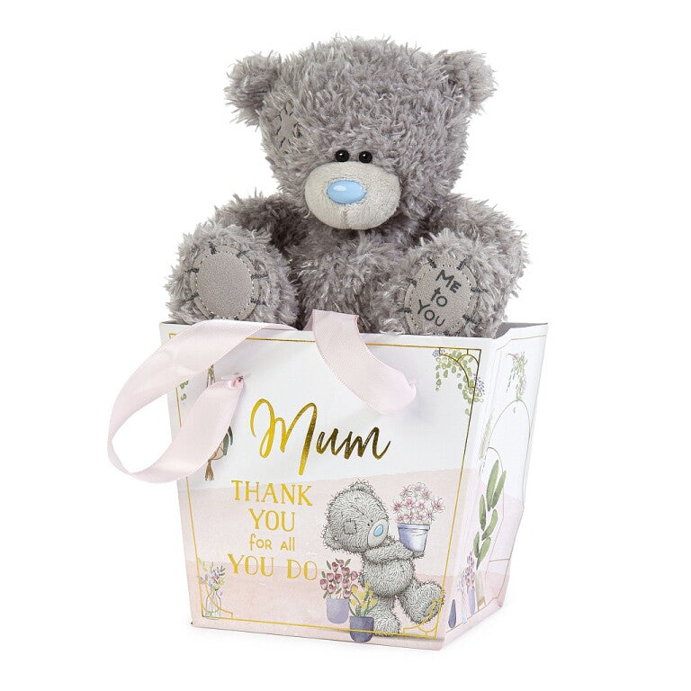 Me to You Tatty Teddy 'Thank You Mum' Plush Bear in a Bag 13cm High - Official Mother's Day Collection