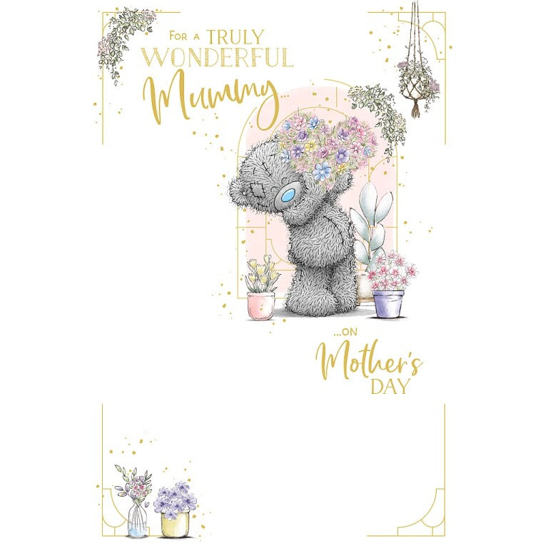 Me to You Mother's Day Card - 'Truly Wonderful Mummy' Tatty Teddy with Flowers 6x9