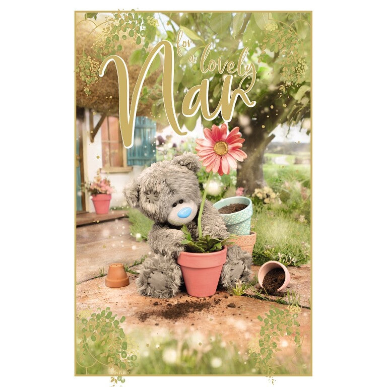 Me to You Tatty Teddy Cute Mother's Day Card For A Lovely Nan - Photo Finish Collection 6 x 9