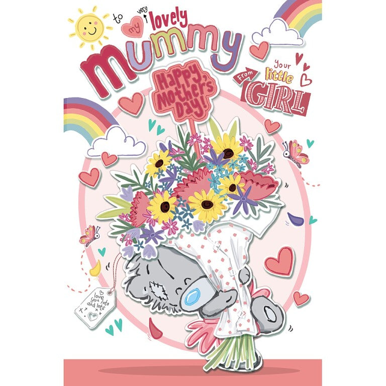 Me to You My Dinky Bear Mother's Day Card From Your Little Girl 6 x 9 ins